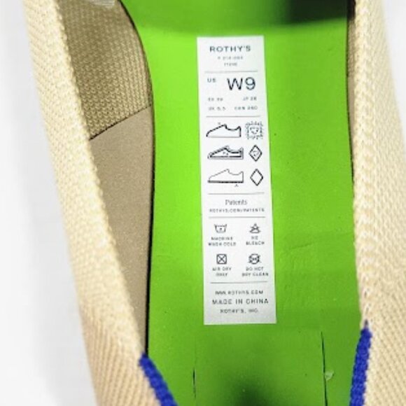 ROTHY'S WOMEN'S the high point sandstone & bluepointed toe shoe Size 9  NEW - Picture 8 of 8